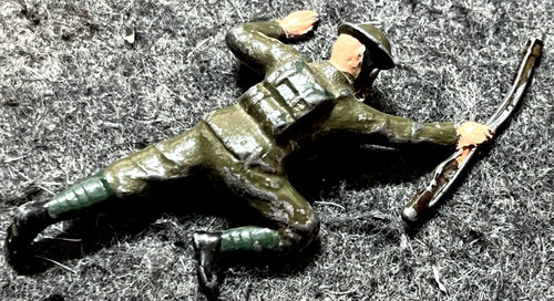 Vintage lead toy soldier - toy,