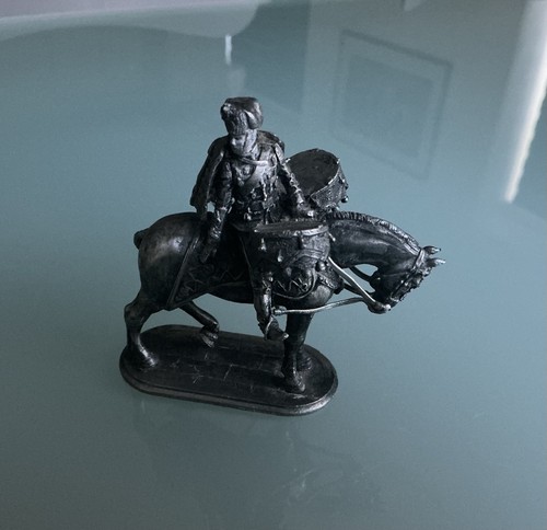 Lead toy soldier - toy, horseback