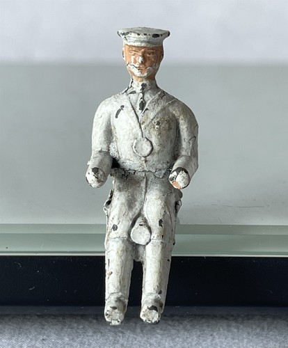 Vintage seated painted lead - painted,