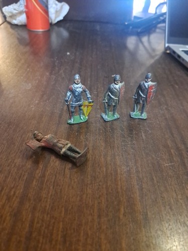 Set vintage painted lead - of, 4