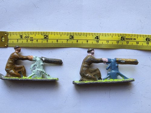 Two vintage hand painted lead - vintage,