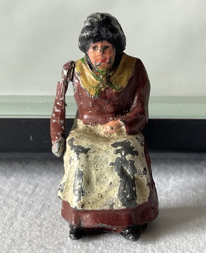 Vintage seated painted lead - seated,